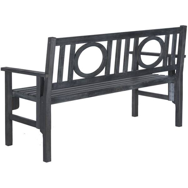 5ft - Renaissance - Bench - Backless - Oak Wooden Slats - Cast Aluminum  Frame - Park Warehouse