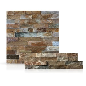Golden White 6 in. x 24 in. Natural Stacked Stone Veneer Panel Siding Exterior/Interior Wall Tile (2-Boxes/9.16 sq. ft.)