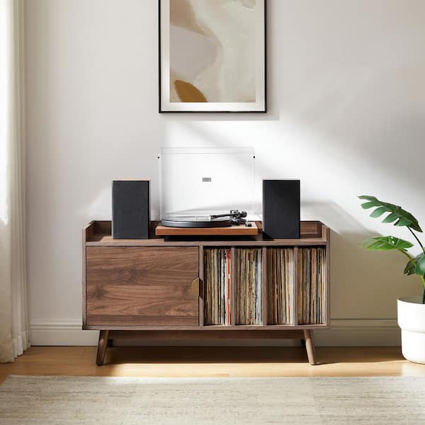CROSLEY FURNITURE Skylar Walnut Vinyl Storage Record Player