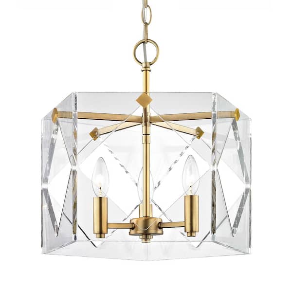 Home Decorators Collection Pentos 3 Light Aged Brass Acrylic Chandelier Hd 1089 I - Home Decorators Collection 3 Light Mini Chandelier