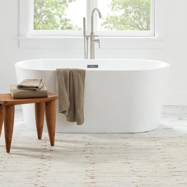 Malone Machine Washable Oatmeal 2.6 ft. x 8 ft. Indoor Area Rug