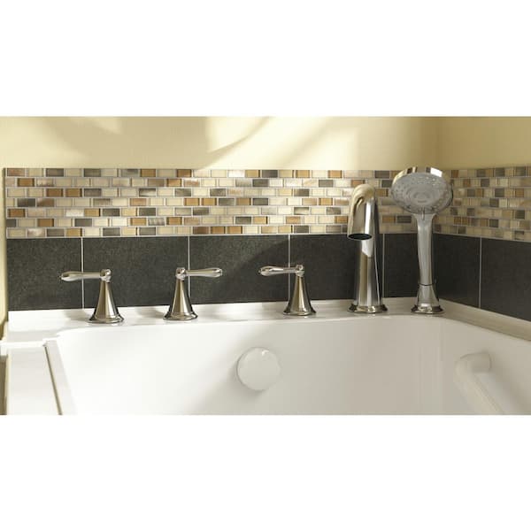 Value Series 60 in. Left Hand Walk-In Whirlpool and Air Bath Bathtub in Biscuit