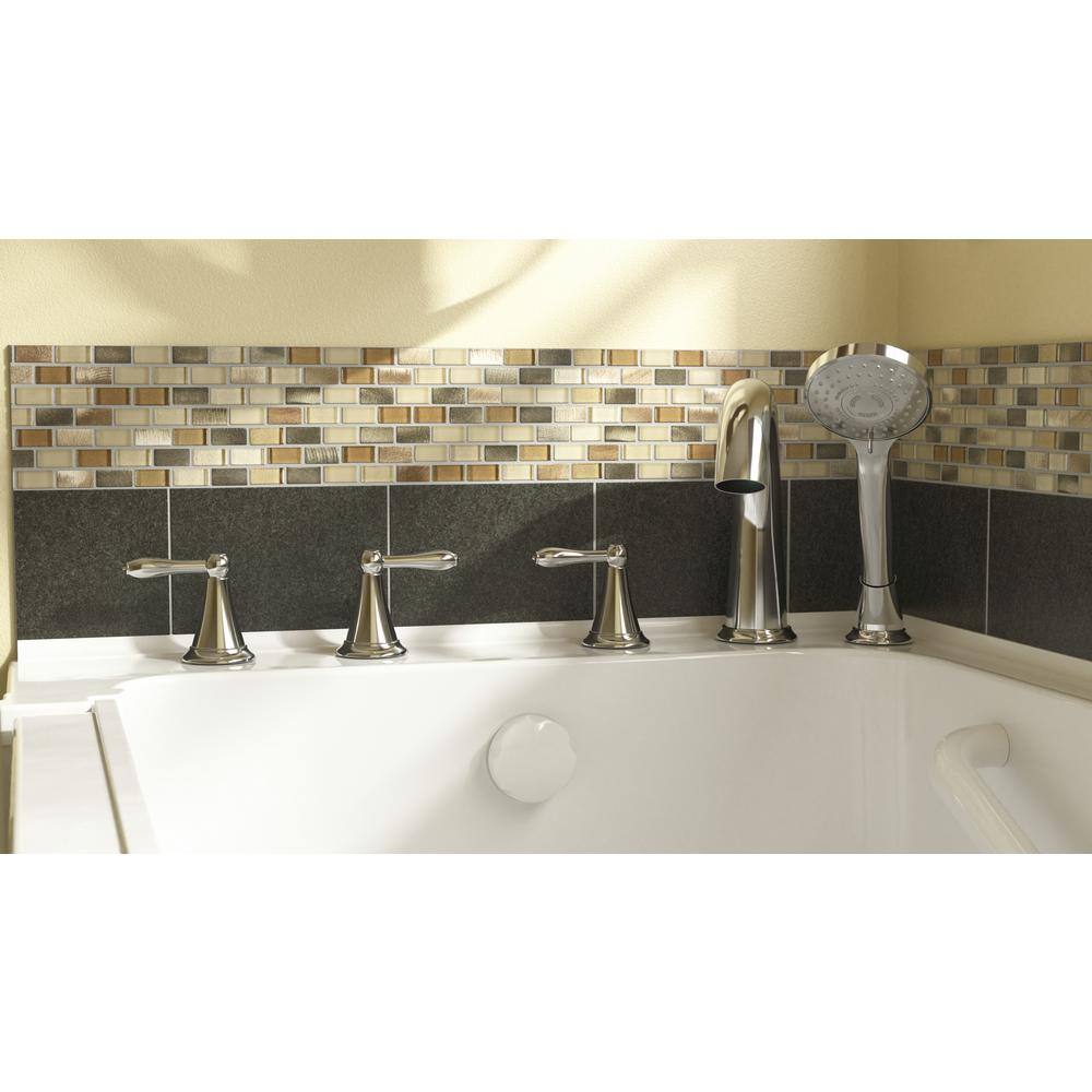60'' White Fiberglass Walk-In Bathtub with Chrome Faucet