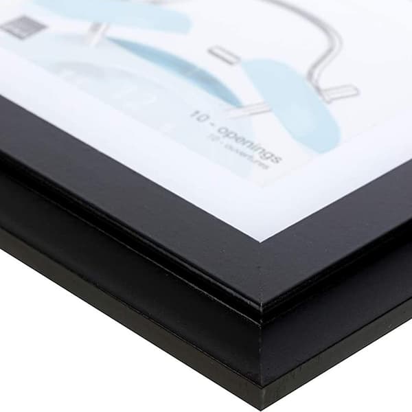 Kiera Grace Oxford 4 in. x 6 in. Black 10 Collage Picture Frame