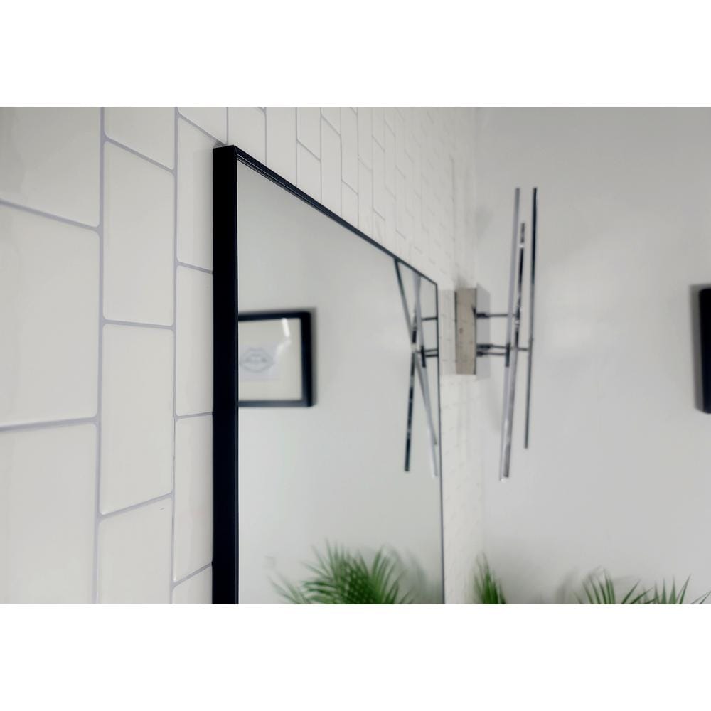 Sleek Vanta 23.6" x 31.5" Silver Rectangular Vanity Mirror