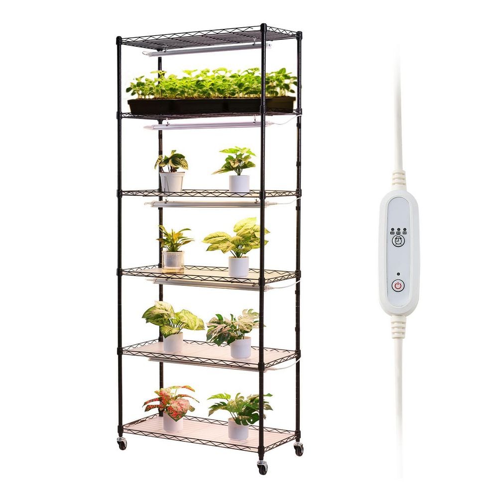 6-Tier Indoor Plant Stand, 71 in. Tall Display Rack, 150 W Full Spectrum Lighting for Seed Starting and Flower Pots price history on PriceWatchPro