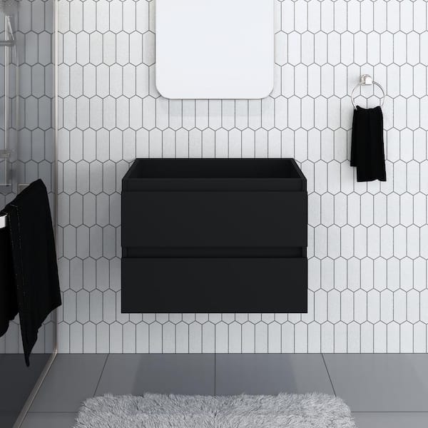 VOLPA USA AMERICAN CRAFTED VANITIES Salt 30 in. W x 20 in. D Bath Vanity Cabinet Only in Black