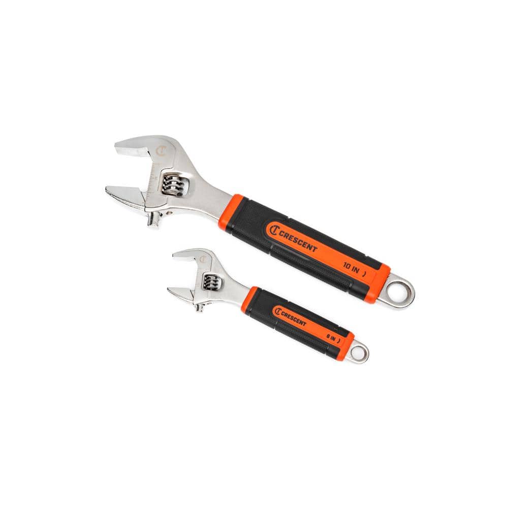 Crescent 6 in. and 10 in. Cushion Grip Adjustable Wrench Set (2-Piece)