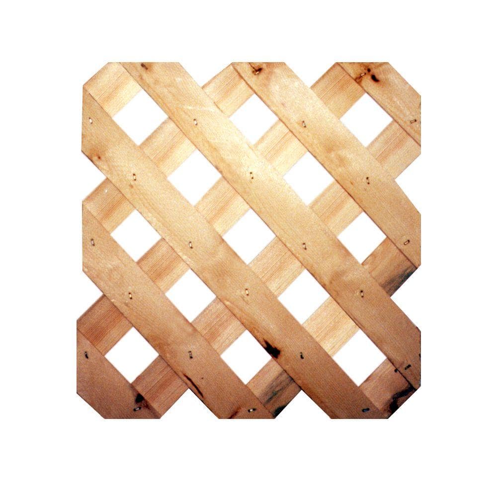 7/16 in. x 48 in. x 8 ft. Western Red Cedar Garden Lattice SP 3496