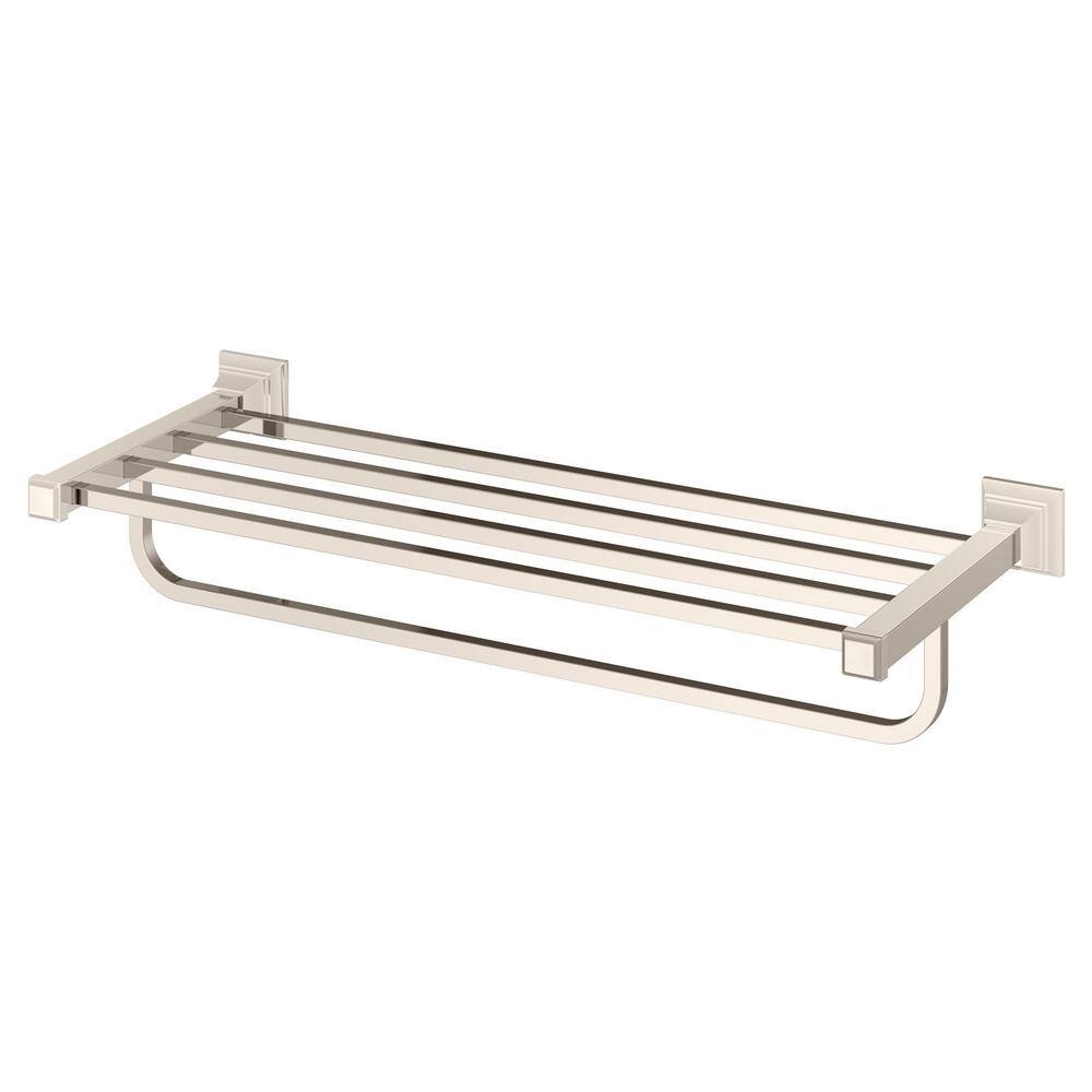 Polished Nickel 24-Inch Wall Mounted Towel Rack