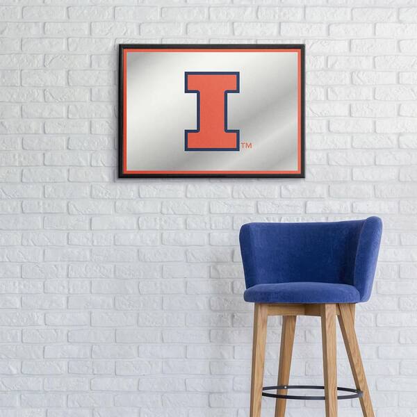 The Fan-Brand 28 in. x 19 in. Illinois Fighting Illini Framed Mirrored  Decorative Sign NCILLI-265-01A - The Home Depot