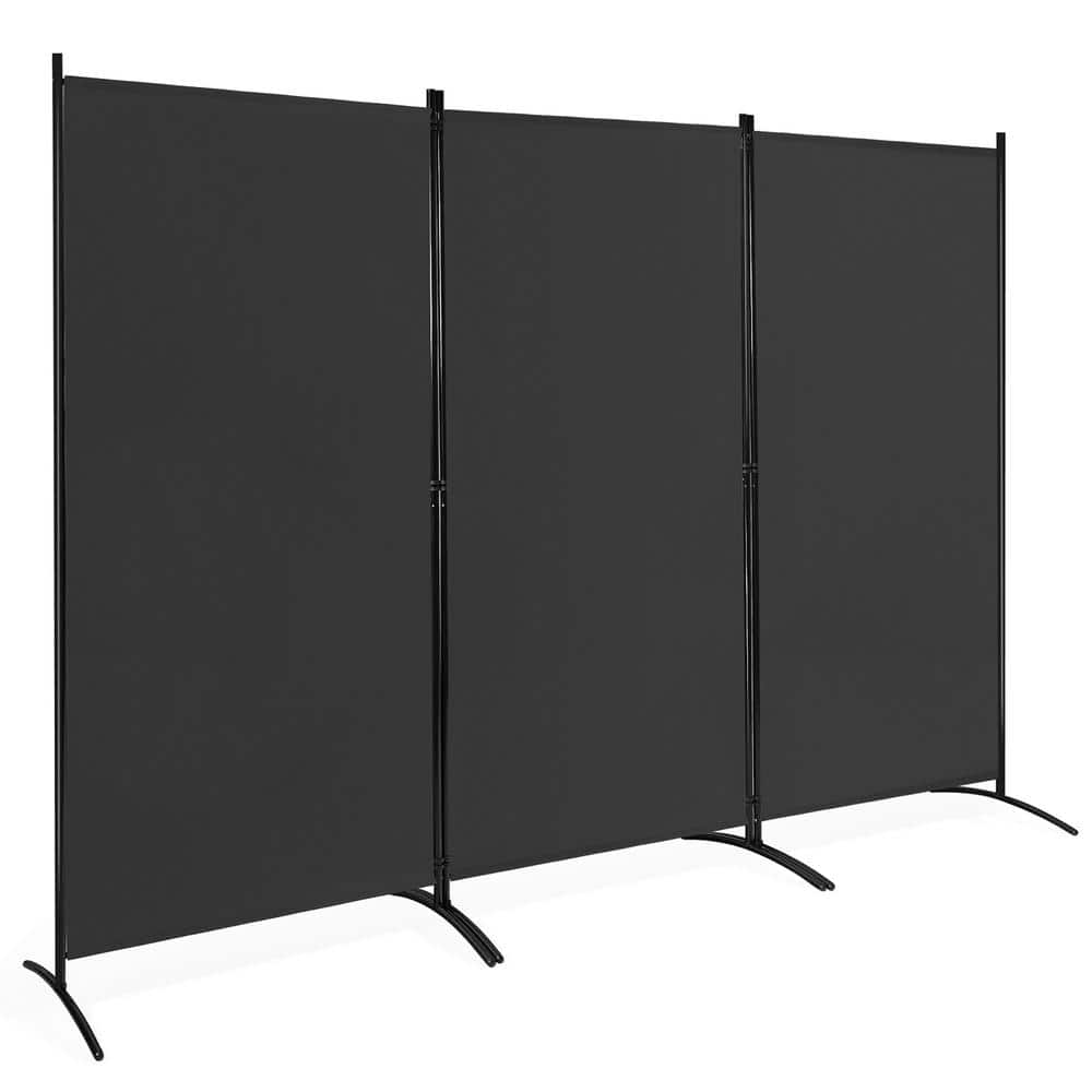 Reviews for Costway 6 ft. Black 3-Panel Room Divider | Pg 1 - The Home ...