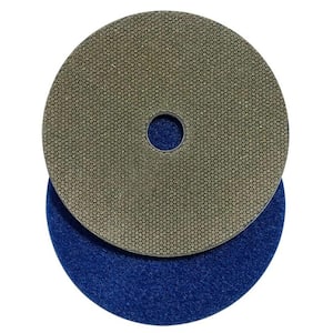 5 in. Electroplated Diamond Grinding and Polishing Pads for Concrete, Stone or Masonry, Wet or Dry, #70/80 Grit