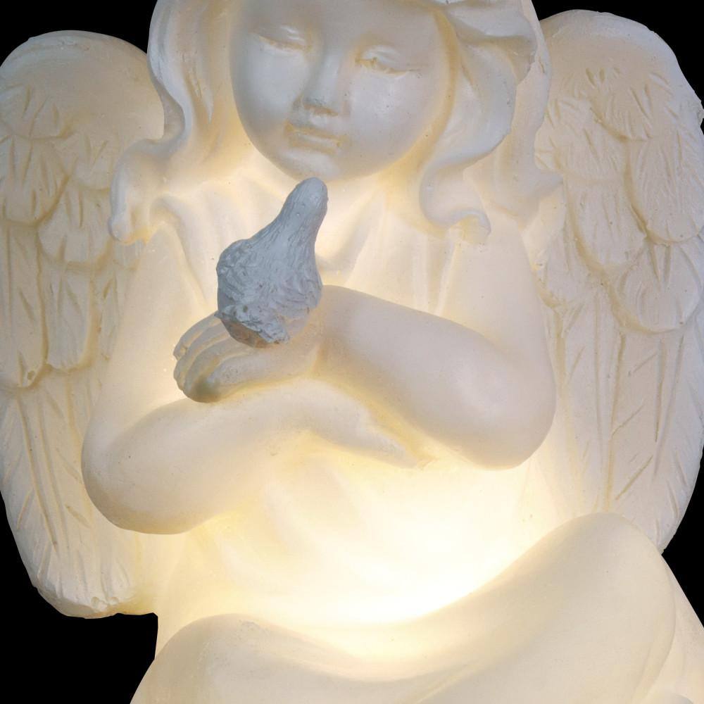 Solar Little Girl Angel Resin Garden Stake with LED Light
