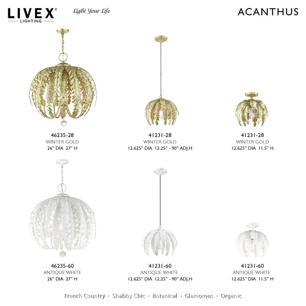 Winter Gold Glass Indoor/Outdoor Bowl Light Fixture
