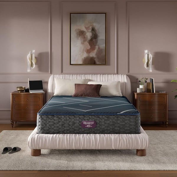 World Class Level 4-Hybrid Queen Firm 13.5 in. Low Profile Mattress Set