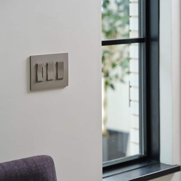 radiant with Netatmo Decorator Rocker Smart Switch Starter Kit with Home/Away Switch, Nickel