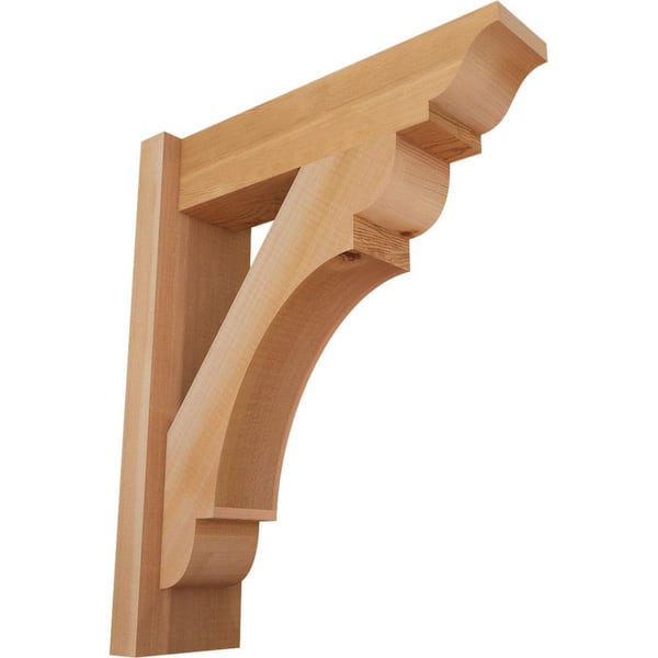 Ekena Millwork 6 in. x 22 in. x 18 in. Western Red Cedar Olympic Traditional Smooth Outlooker