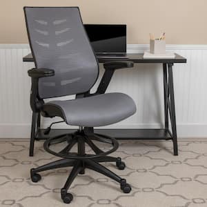 Dark Gray Mesh Drafting Chair