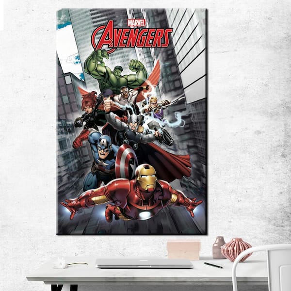 PyramidAmerica 24 in. x 36 in. Avengers - Avengers Assemble Printed Canvas Wall Art