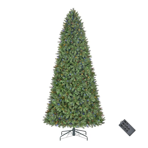 Home Accents Holiday 12 ft. Prelit LED Wesley Pine Artificial Christmas