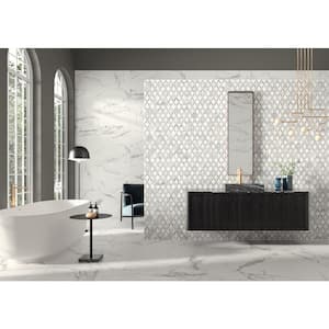 Marquesa Floret 15.67 in. x 47.17 in. Matte Patterned Look Ceramic Wall Tile (15.396 sq. ft./Case)