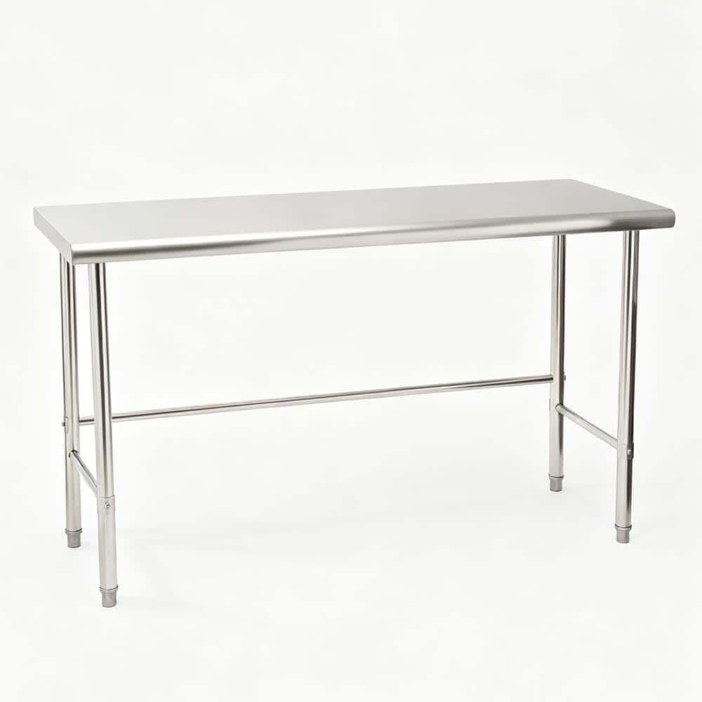 Heavy Duty Stainless Steel Commercial Work Table with Curved Edge, Single Layer, Prep Table with Hook, 48×24×35 Inch price history on PriceWatchPro