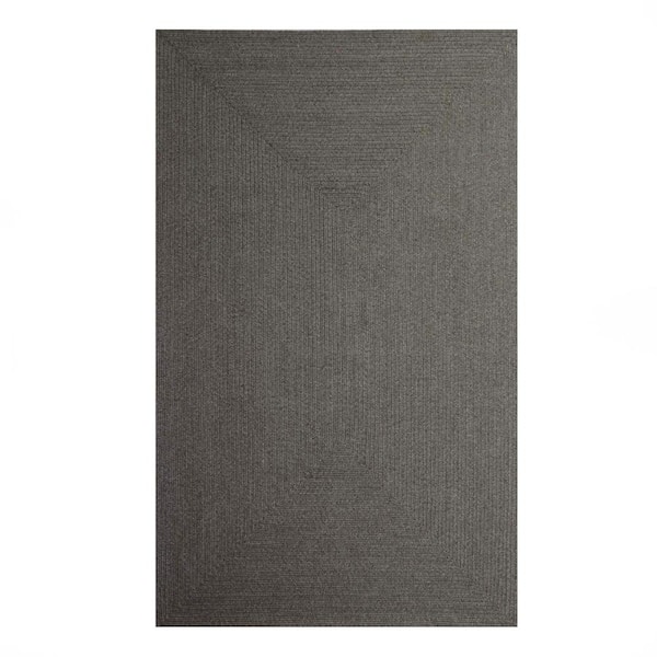 SUPERIOR Braided Canvas 4 ft. x 6 ft. Solid Indoor Outdoor Area