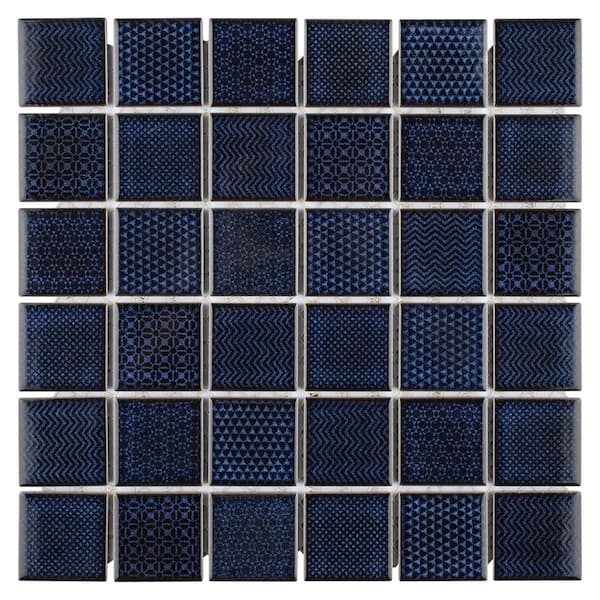 Merola Tile Celadon Royal 11-5/8 in. x 11-5/8 in. Porcelain Mosaic Tile (9.6 sq. ft./Case)