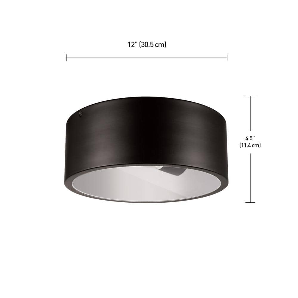 Teagan 13'' Dark Bronze Modern Indoor/Outdoor Flush Mount Ceiling Light