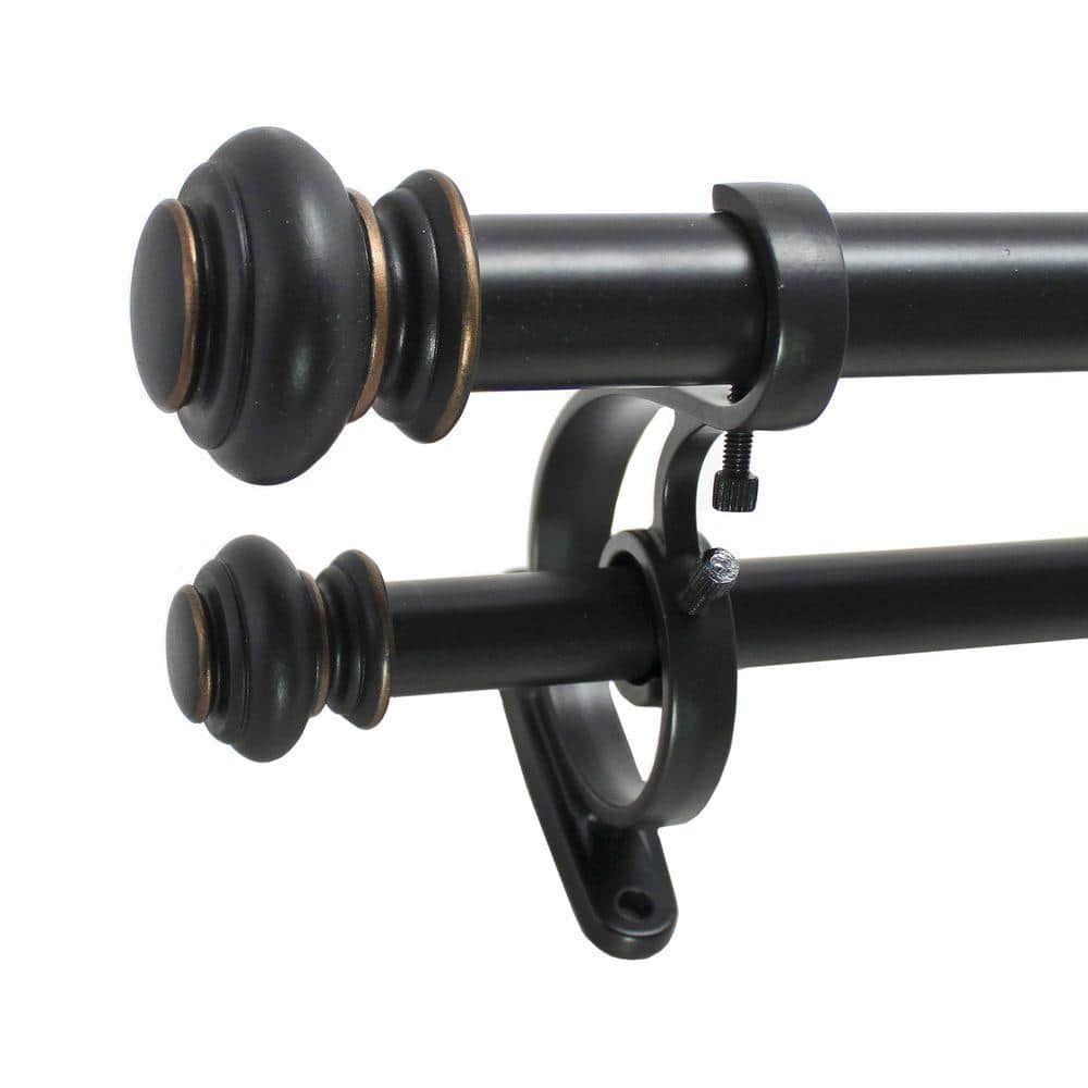 Decopolitan 1  Urn Adjustable Double Curtain Rod Set