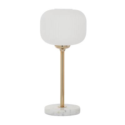 10 in. White Metal Table Lamp