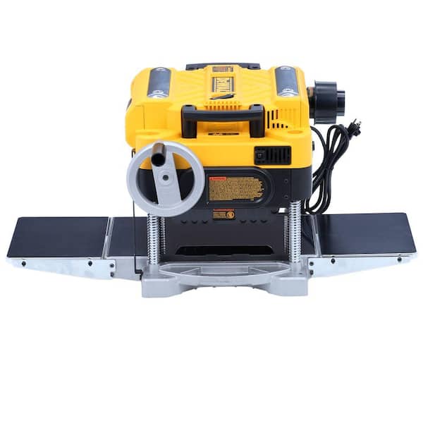 DEWALT 15 Amp 13 in. Corded Heavy-Duty Thickness Planer, (3) Knives, In/Out  Feed Tables, and Mobile Thickness Planer Stand DW735XW7350 - The Home Depot
