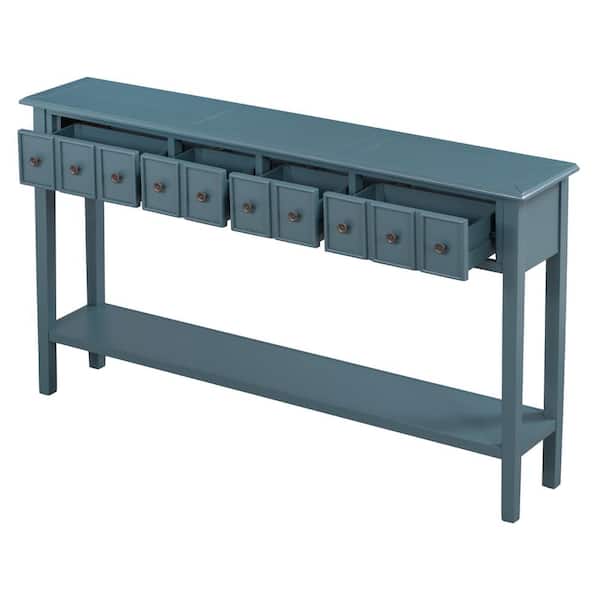 Unbranded 60.03 in. W x 11.02 in. D x 34 in. H Bathroom Blue Linen Cabinet