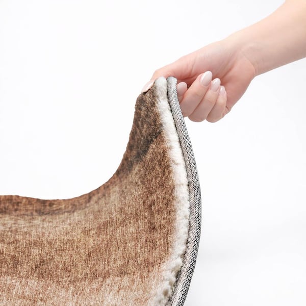 Dream Shag Premium Machine Washable Abstract ADS625 Brown 8 ft. x 10 ft. Area Rug