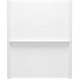 Traverse 60 in. H W x 72.25 in . H Direct-to-Stud Back Shower Wall in White