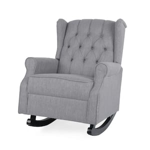 Dowd Gray Fabric Rocking Chair
