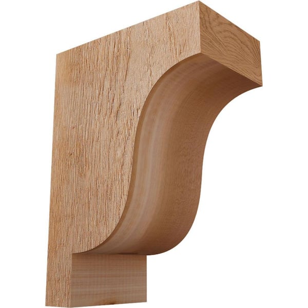 6 in. x 10 in. x 14 in. Western Red Cedar Newport Rough Sawn Corbel