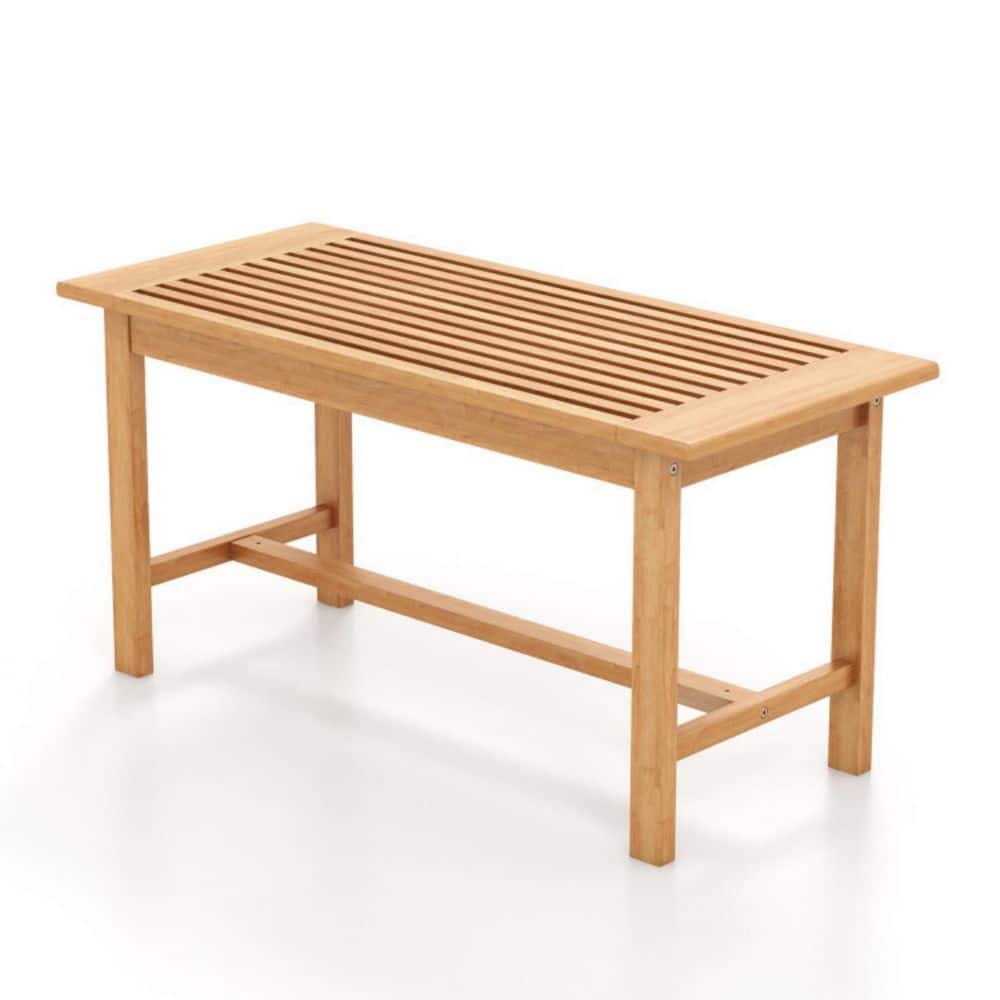 Natural Rectangular Solid Teak Wood Outdoor Coffee Table
