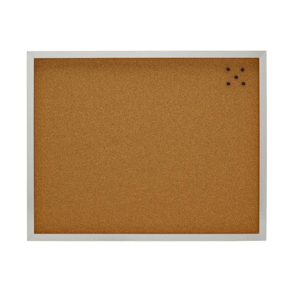 Mikasa Teal Framed Cork Bulletin Board with Tacks