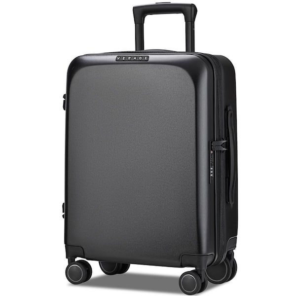 VERAGE 20/24 in. Black Suitcases Sets with Spinner Wheels, Expandable  Hardshell 2-Piece Luggage Sets for Travel, TSA Approved GM20062W  II-20-24-Black - The Home Depot