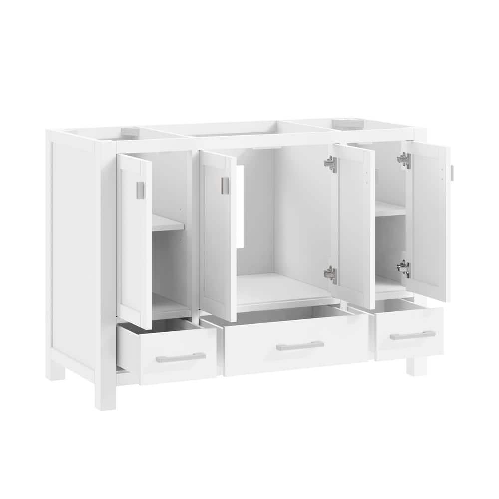 Modero 48'' White Solid Wood Freestanding Vanity Base