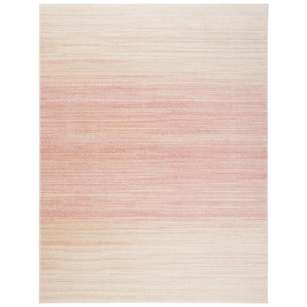 Adirondack Pink/Ivory 8 ft. x 10 ft. Gradient Area Rug