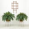 Nearly Natural 51 in. D Boston Fern Artificial Plant in Black Planter with  Stand P1691 - The Home Depot