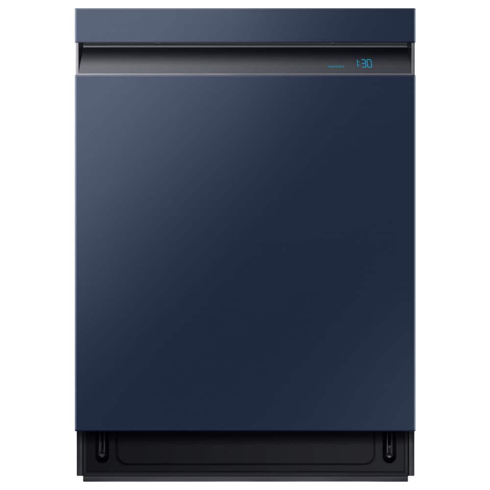 Samsung Bespoke 24 in. Navy Steel Top Control Smart Builtin Tall Tub