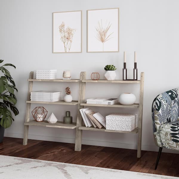 Handy Living Freemont 59 4 In White, Open Solid Wood Bookcase