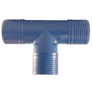 1-1/2 in. Barb Insert Blue Twister Polypropylene Tee Fitting