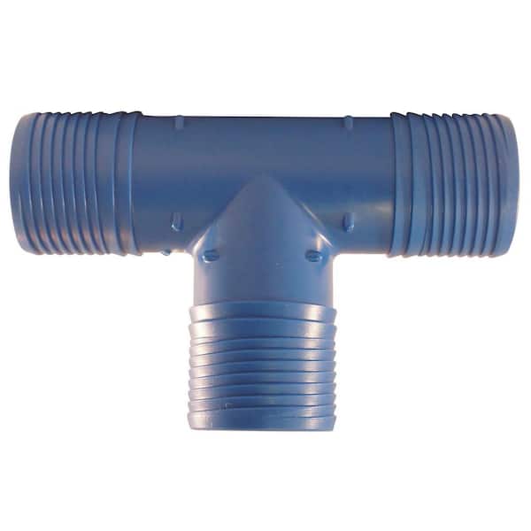 Apollo 1-1/2 in. Barb Insert Blue Twister Polypropylene Tee Fitting
