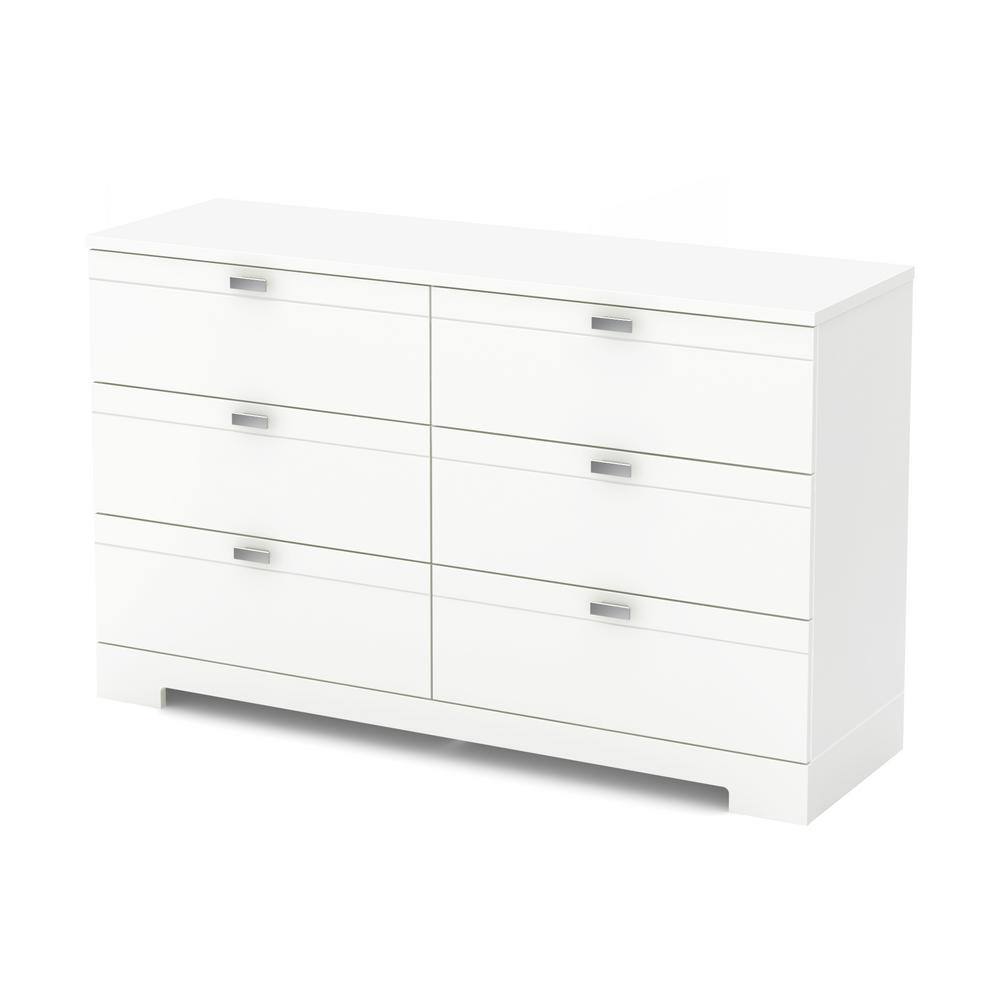 Elegant Pure White 4-Drawer Nursery Dresser with Deep Storage