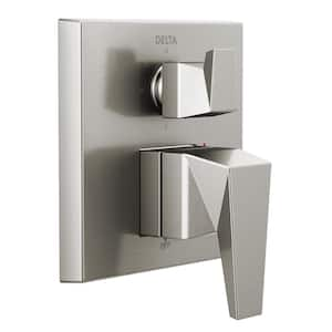 Trillian 2-Handle Wall-Mount 3-Function Diverter Valve Trim Kit in Lumicoat Stainless (Valve Not Included)